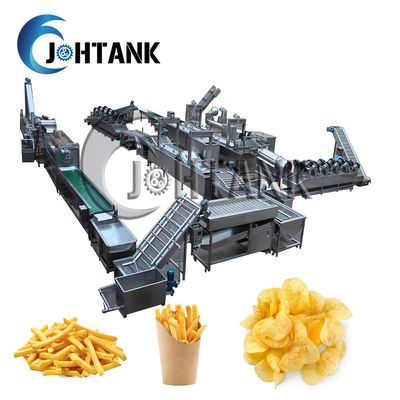 감자 파삭파삭한 칩 감자 튀김 제조 기계 500kg/h